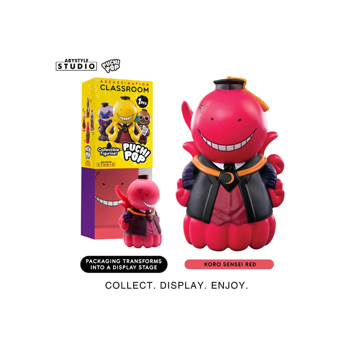 ABYstyle - ASSASSINATION CLASSROOM - set de 8 figurines Soft Vinyl Puchipop Koro-sensei