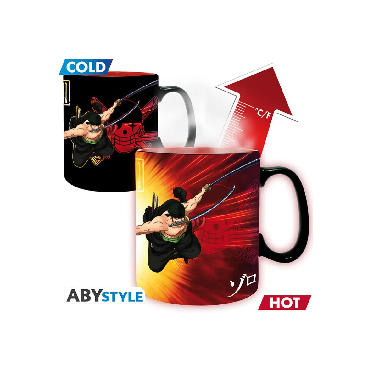 ABYstyle - One Piece - Mug Thermo-reactif 460 ml - Zoro & Sanji