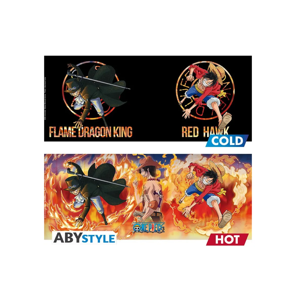 ABYstyle - One Piece - Mug Thermo-reactif 460 ml - Luffy & Sabo