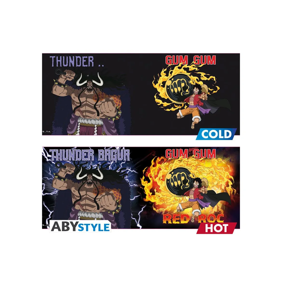ABYstyle - One Piece - Mug Thermo-reactif 460 ml - Luffy vs Kaido