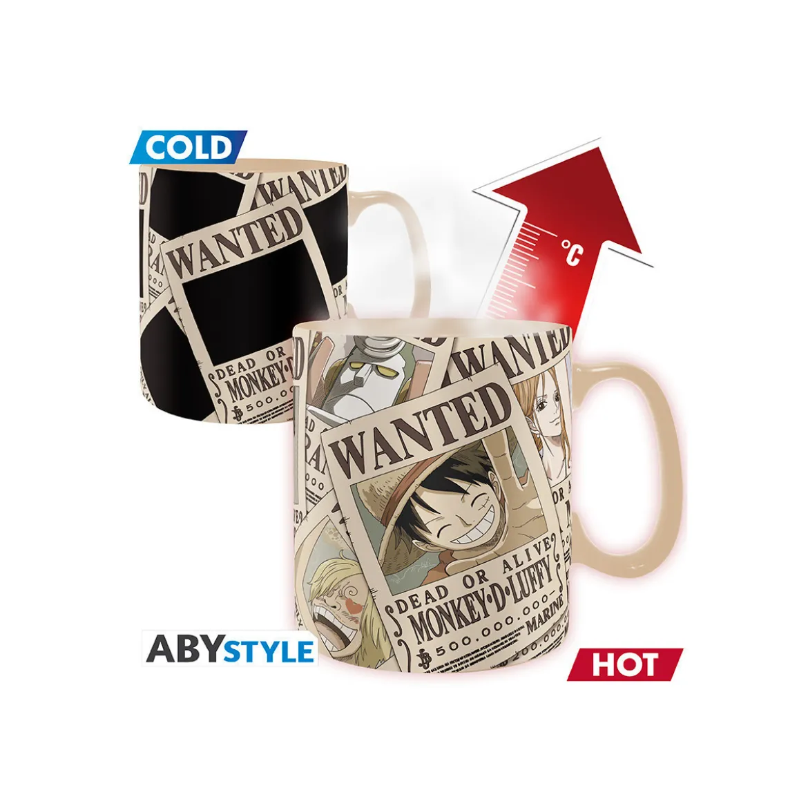 ABYstyle - ONE PIECE Mug thermo-réactif Wanted