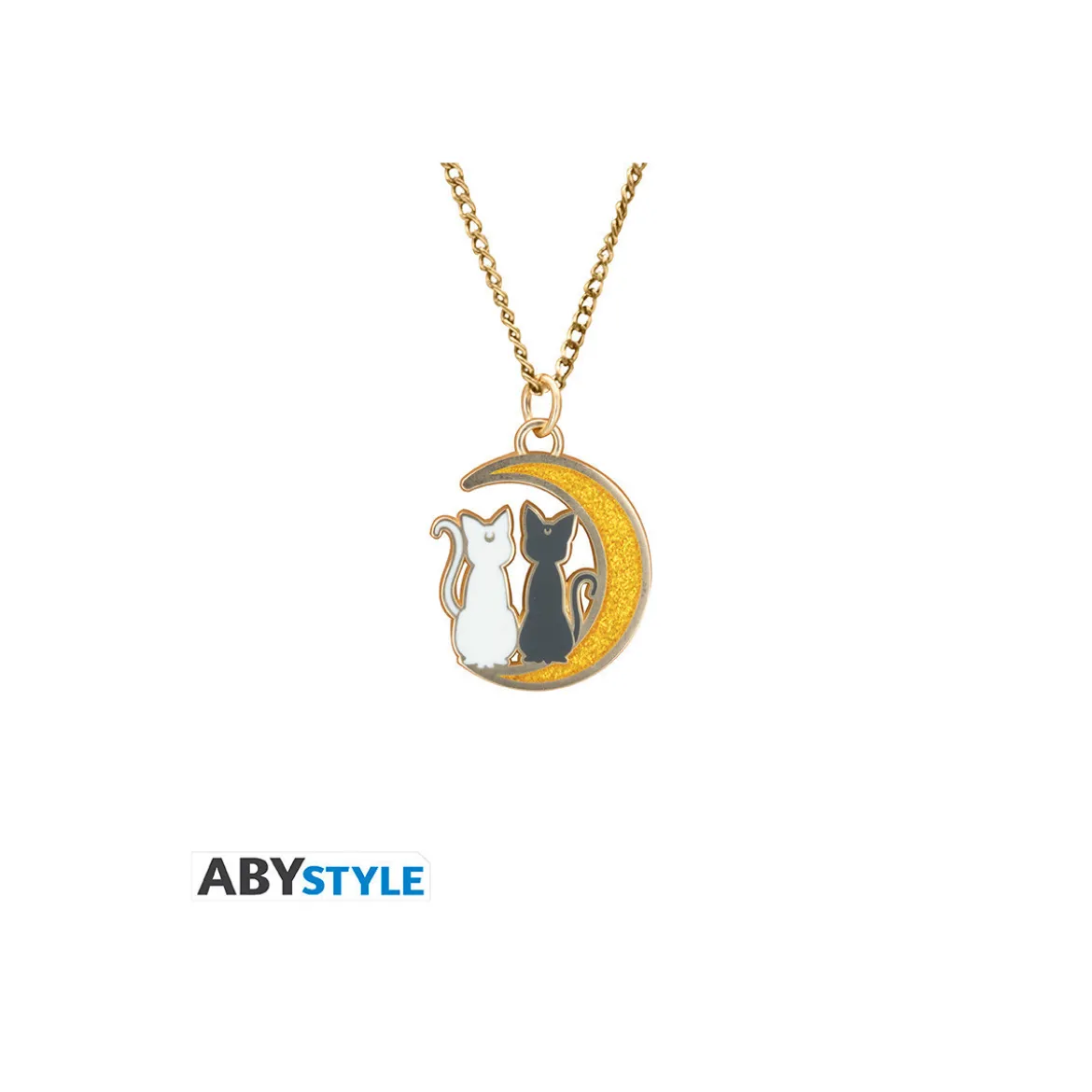 ABYstyle - SAILOR MOON Collier avec pendentif Chats sur la lune - Luna & Artemis