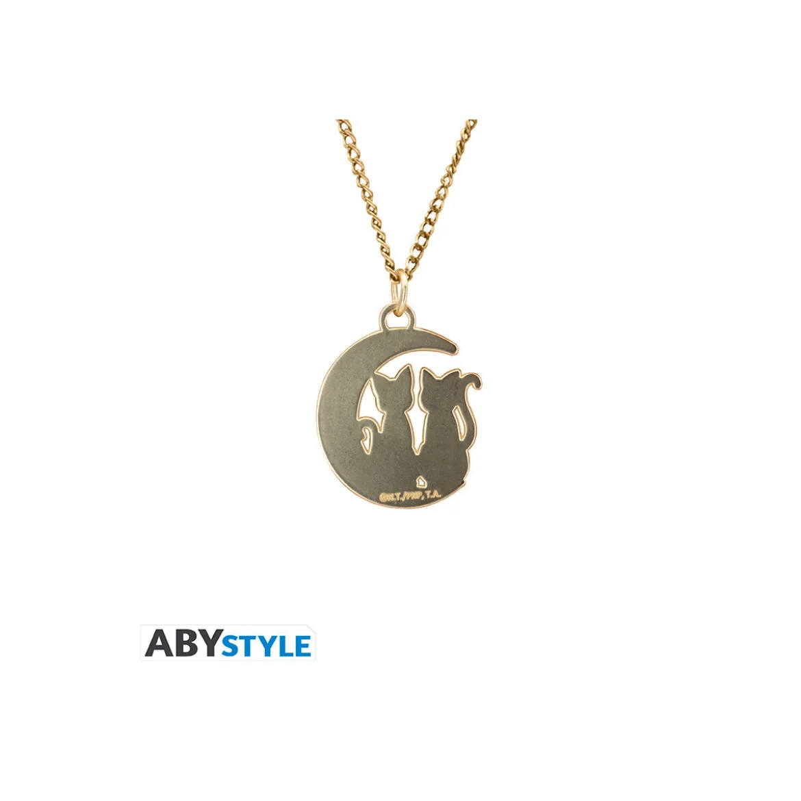 ABYstyle - SAILOR MOON Collier avec pendentif Chats sur la lune - Luna & Artemis