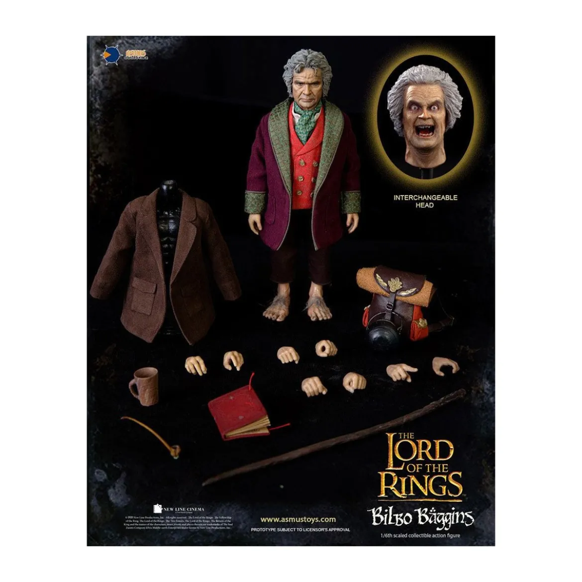 Asmus Toys - Le Seigneur des Anneaux figurine 1/6 Bilbo Baggins - LOTR