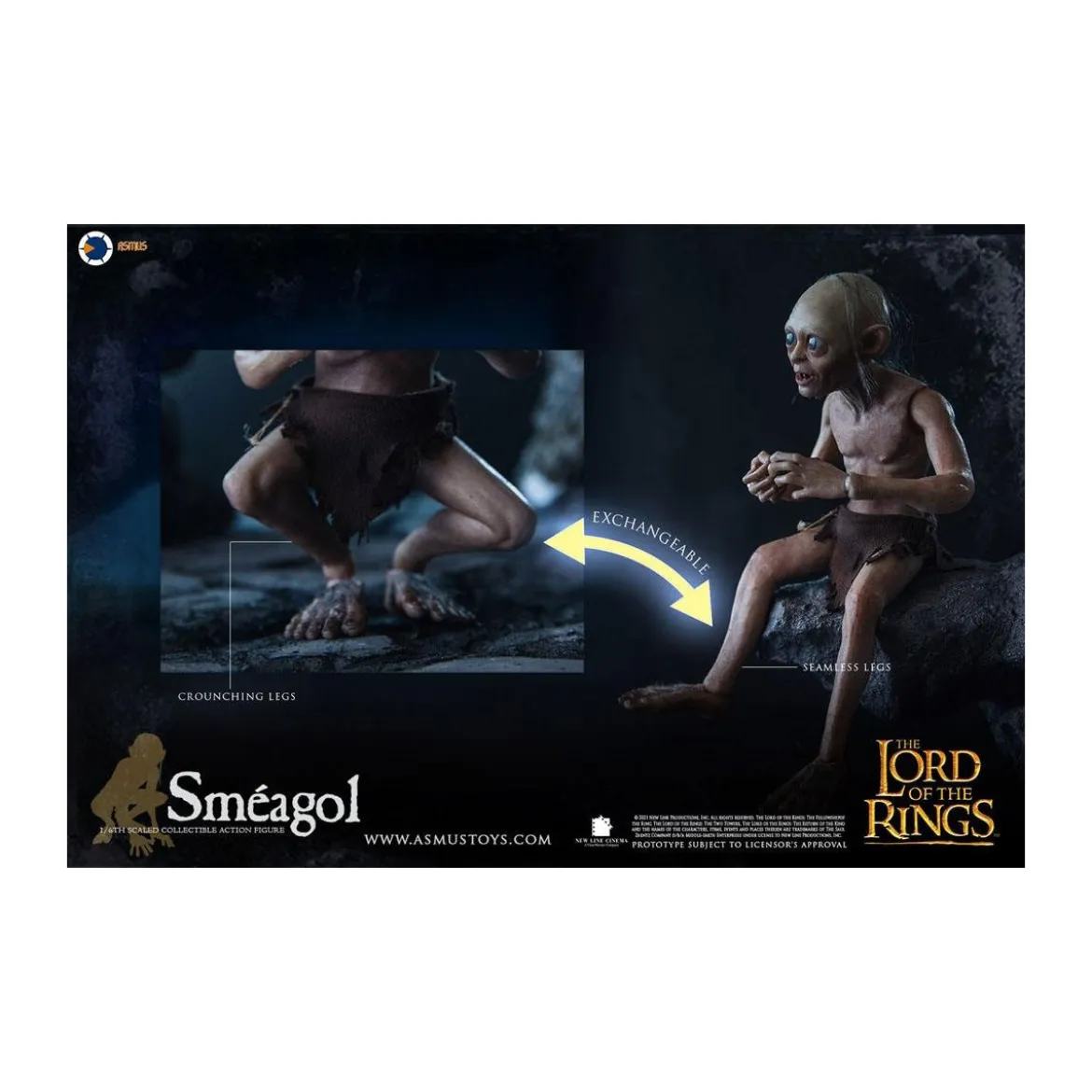 Asmus Toys - Le Seigneur des Anneaux figurine 1/6 Gollum Luxury Edition - LOTR