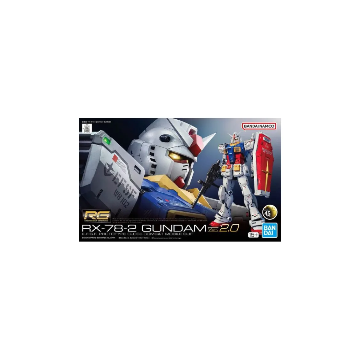 Bandai - Gunpla - 1/144 RG - RX-78-2 GUNDAM VER 2.0 - Mobile Suit Gundam