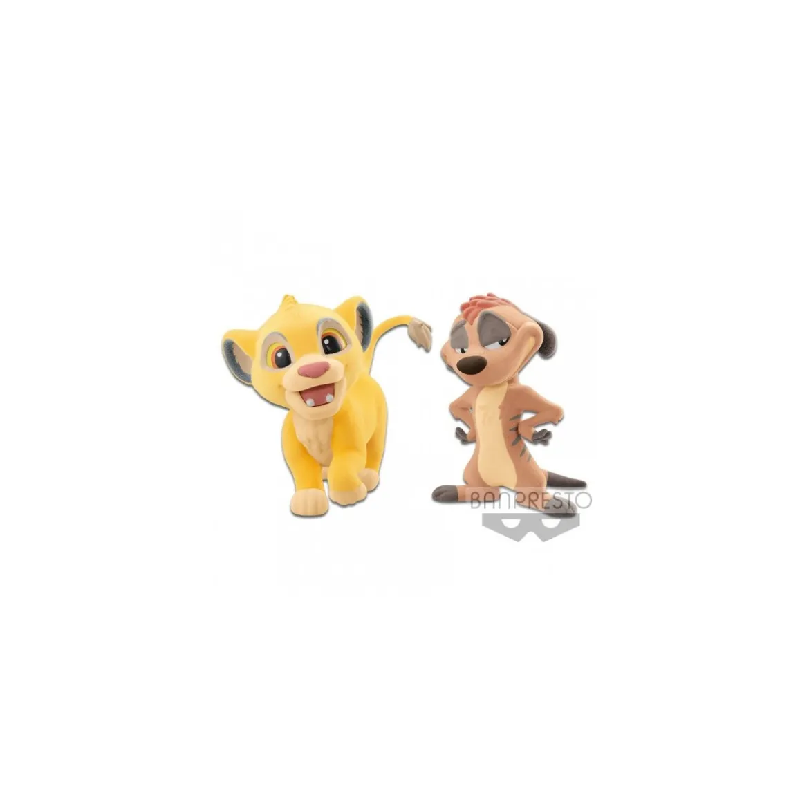 Banpresto Disney Fluffy Puffy - Le Roi Lion - The Lion King - Simba et Timon - 7cm