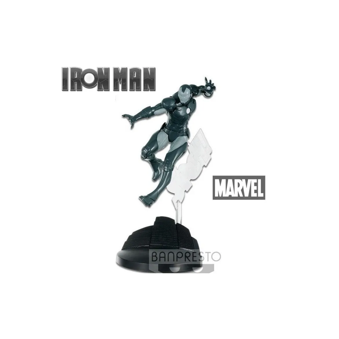 Banpresto Marvel - Creator X Creator - Iron Man - version Noir et Blanc