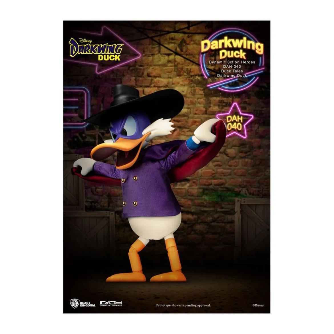 Beast Kingdom Disney Classic Figurine - Darkwing Duck - Dynamic Action Heroes 1/9