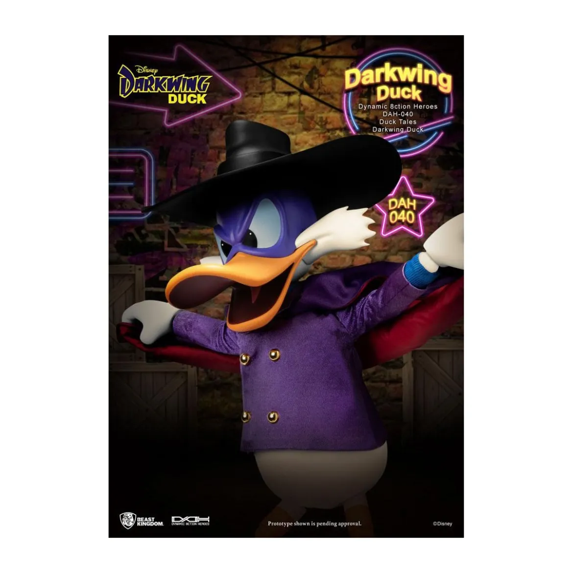 Beast Kingdom Disney Classic Figurine - Darkwing Duck - Dynamic Action Heroes 1/9