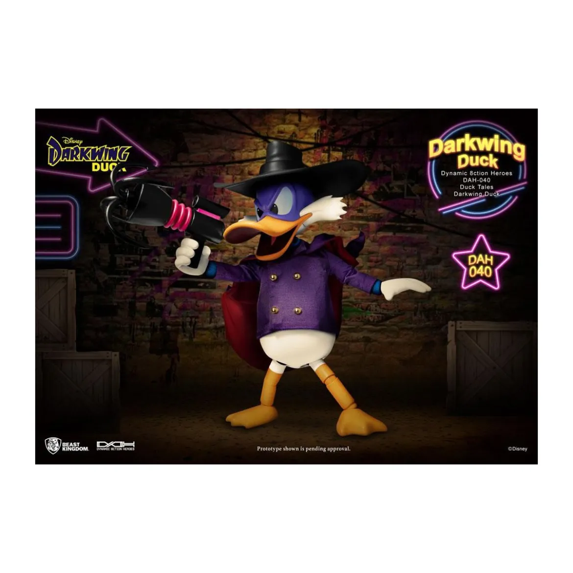 Beast Kingdom Disney Classic Figurine - Darkwing Duck - Dynamic Action Heroes 1/9