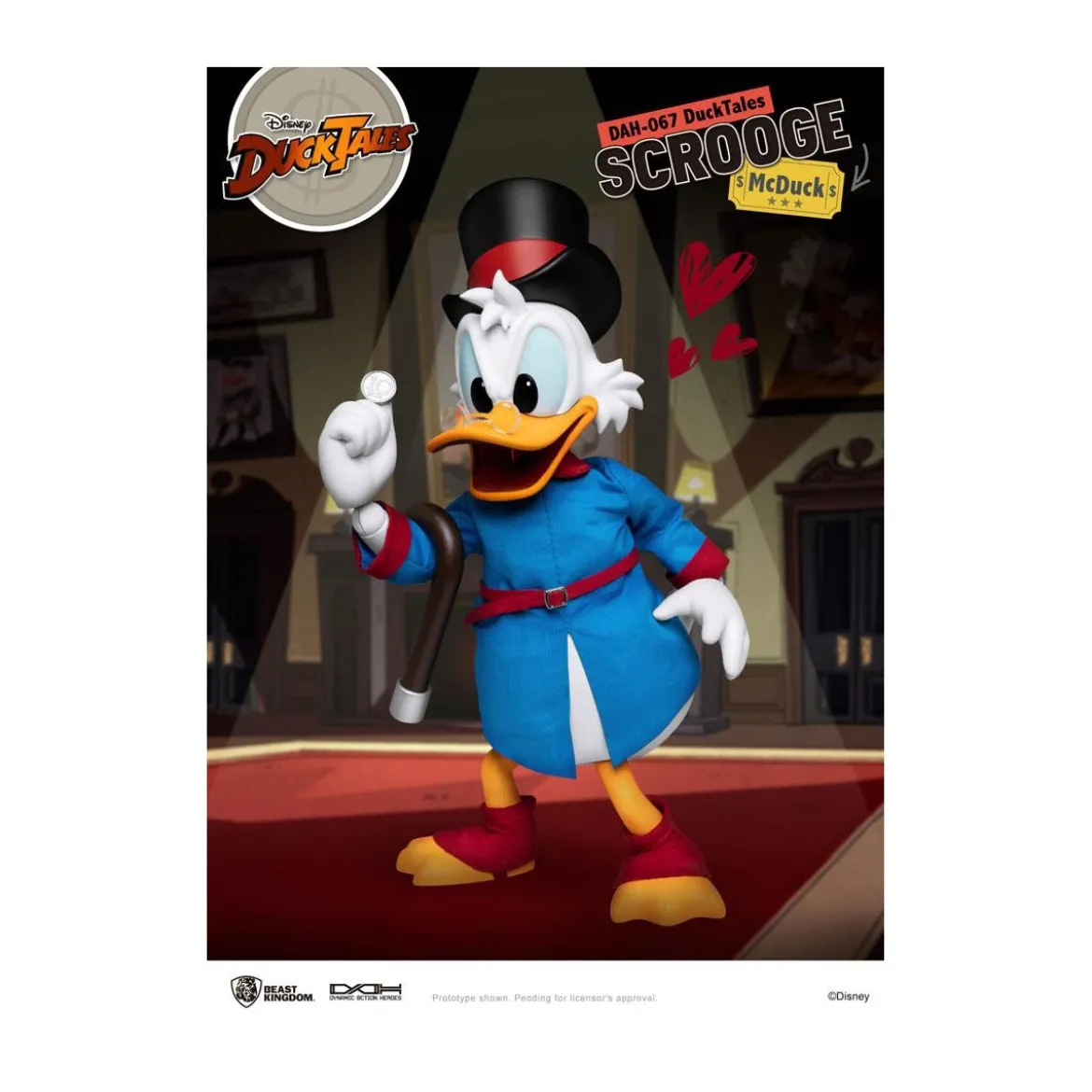 Beast Kingdom Disney Classic Figurine - Scrooge Mc Duck - Picsou - Duck Tales - Dynamic Action Heroes 1/9