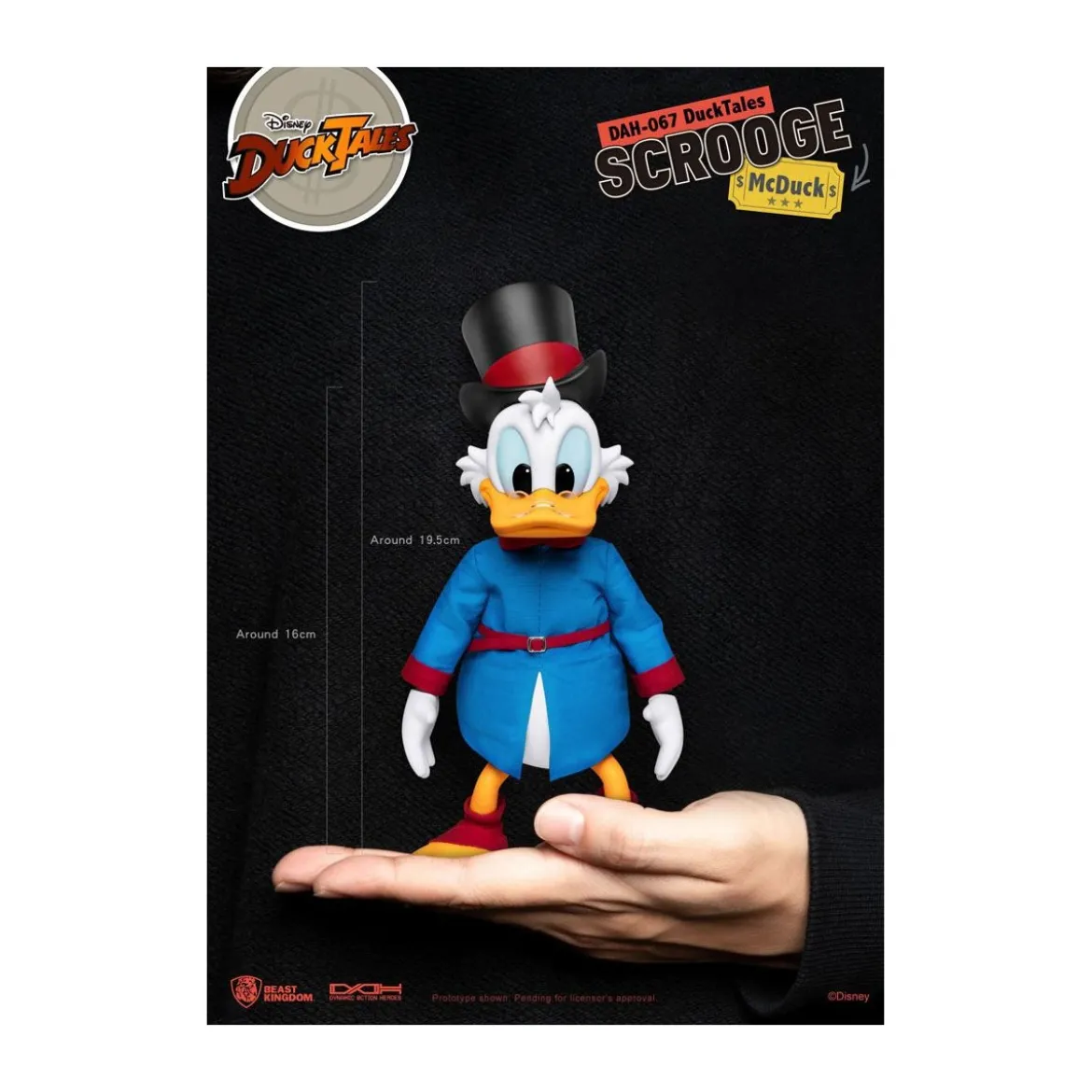 Beast Kingdom Disney Classic Figurine - Scrooge Mc Duck - Picsou - Duck Tales - Dynamic Action Heroes 1/9