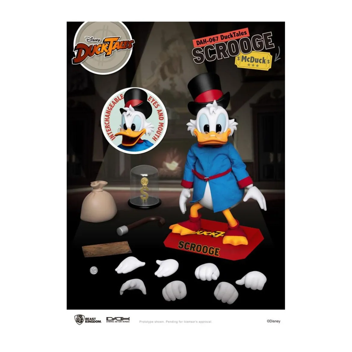 Beast Kingdom Disney Classic Figurine - Scrooge Mc Duck - Picsou - Duck Tales - Dynamic Action Heroes 1/9