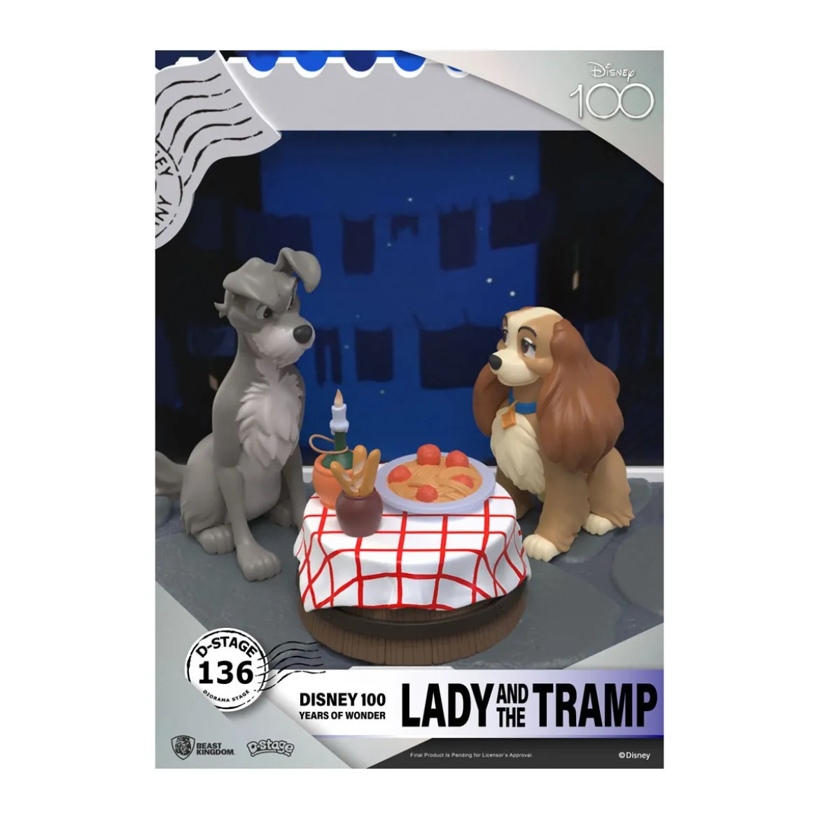 Beast Kingdom Disney - D-Stage PVC Diorama La Belle et le Clochard - Disney 100 Years of Wonder
