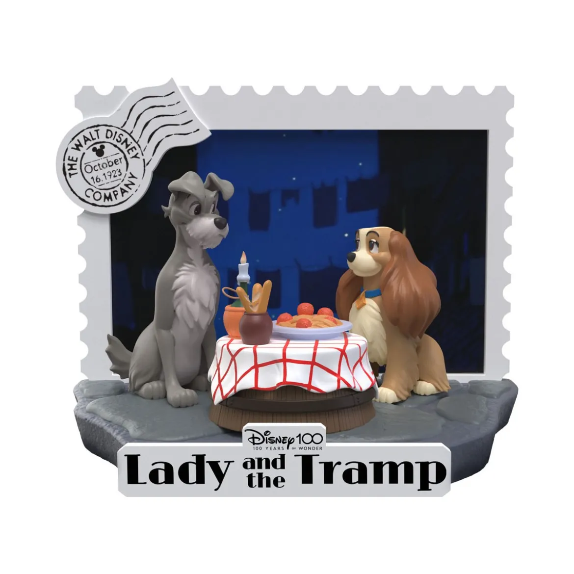 Beast Kingdom Disney - D-Stage PVC Diorama La Belle et le Clochard - Disney 100 Years of Wonder