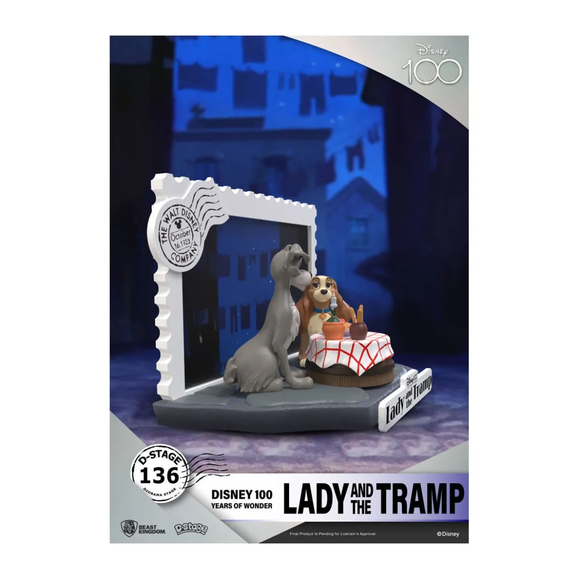 Beast Kingdom Disney - D-Stage PVC Diorama La Belle et le Clochard - Disney 100 Years of Wonder