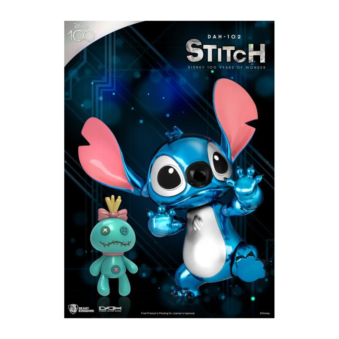 Beast Kingdom Disney 100 Years of Wonder - Lilo & Stitch - Stitch - Dynamic Action Heroes 1/9 - D100