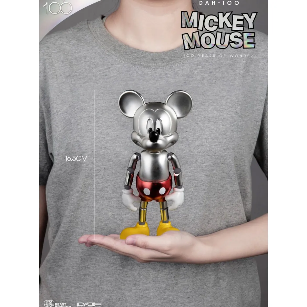Beast Kingdom Disney 100 Years of Wonder - Mickey Mouse - Dynamic Action Heroes 1/9 - D100