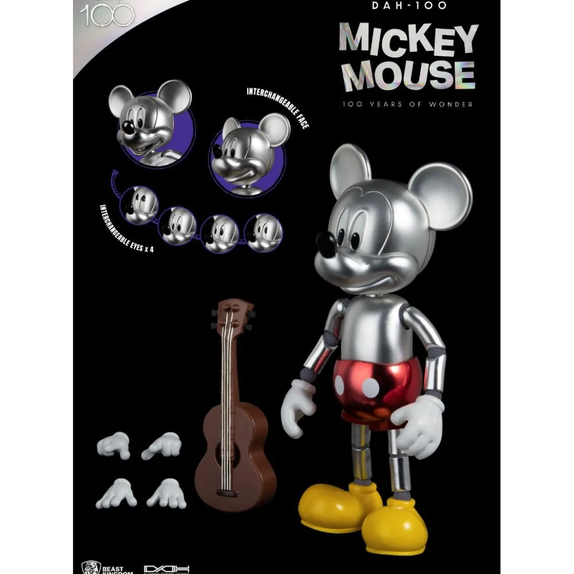 Beast Kingdom Disney 100 Years of Wonder - Mickey Mouse - Dynamic Action Heroes 1/9 - D100