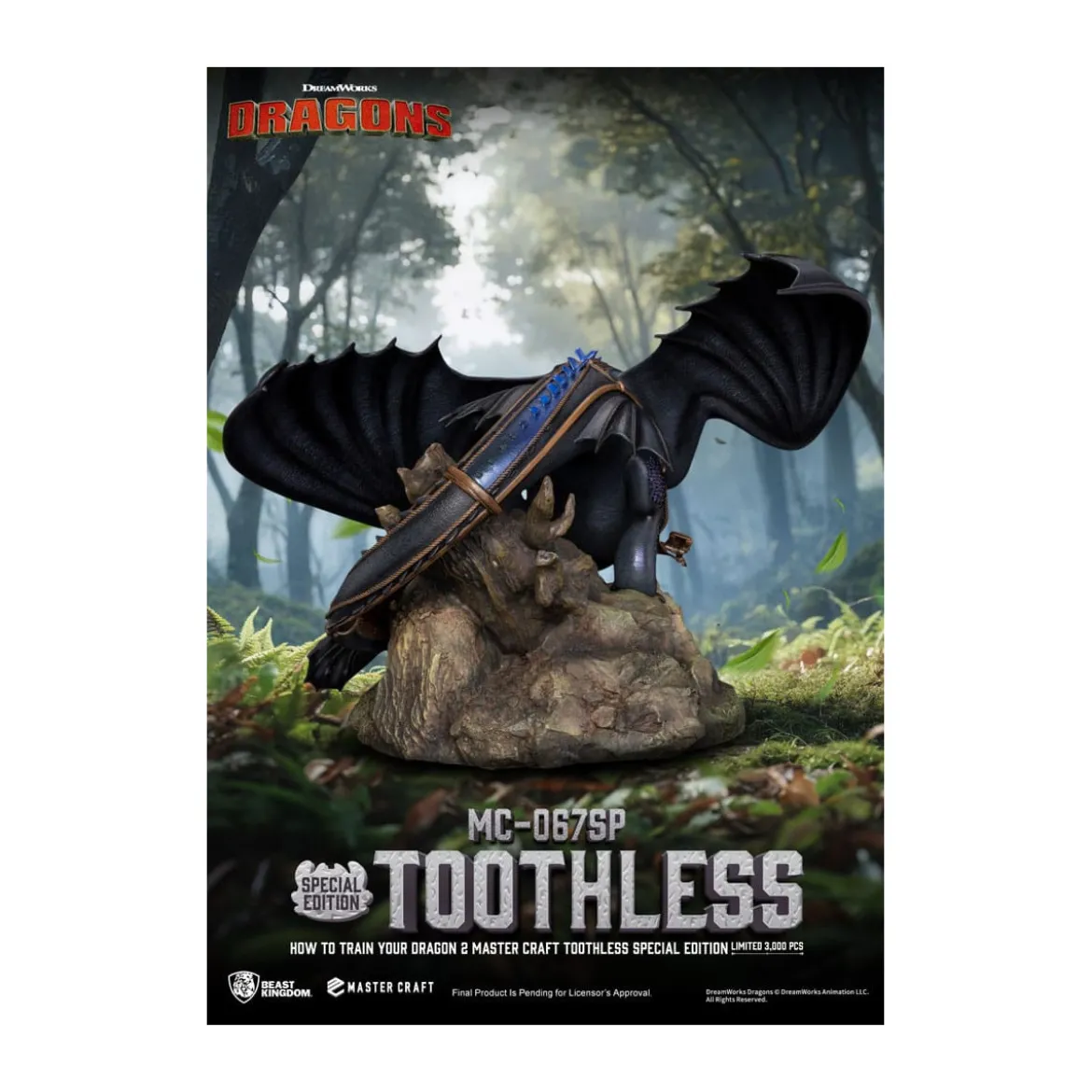 Beast Kingdom - How to Train your Dragon 2 - Mastercraft Toothless - Krokmou