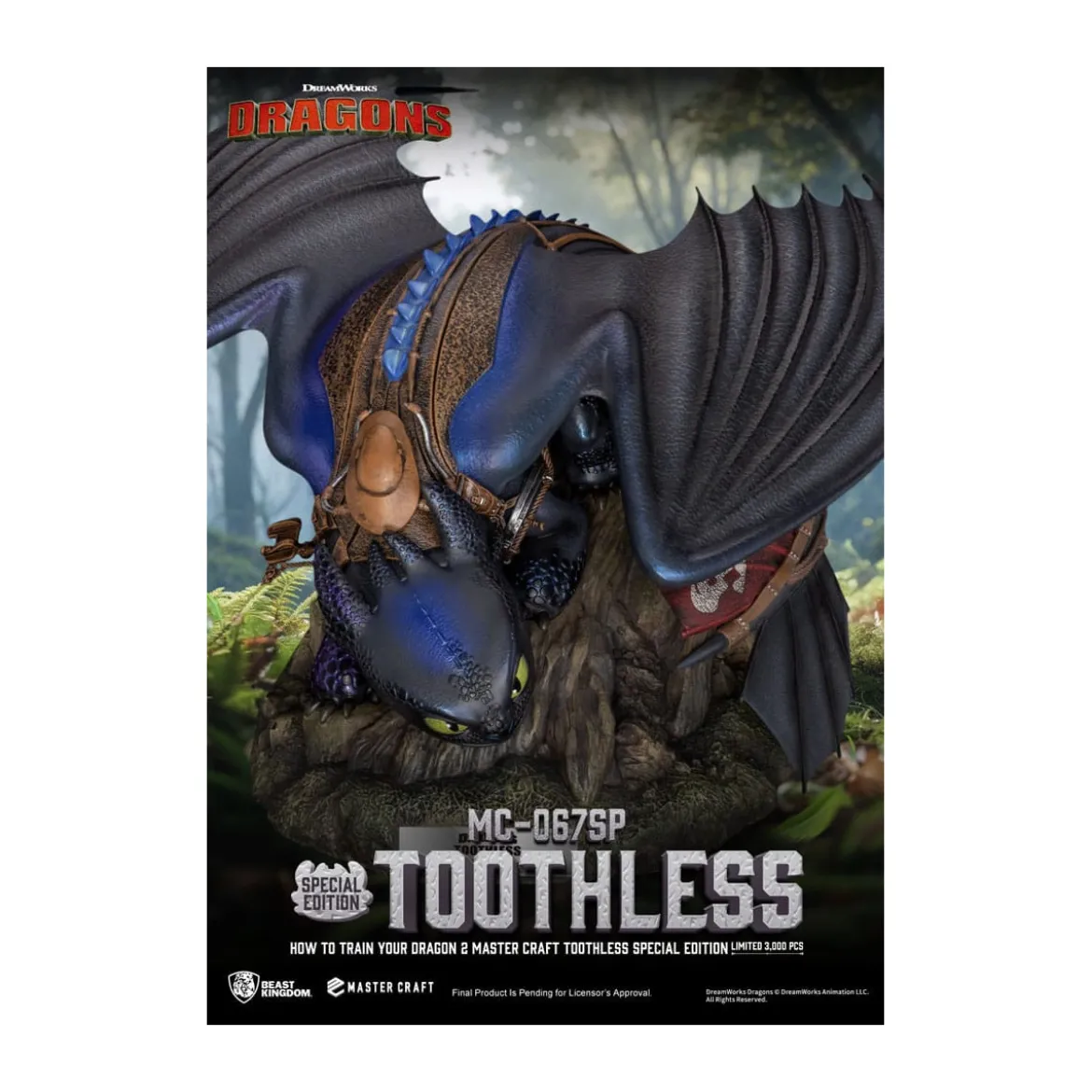 Beast Kingdom - How to Train your Dragon 2 - Mastercraft Toothless - Krokmou