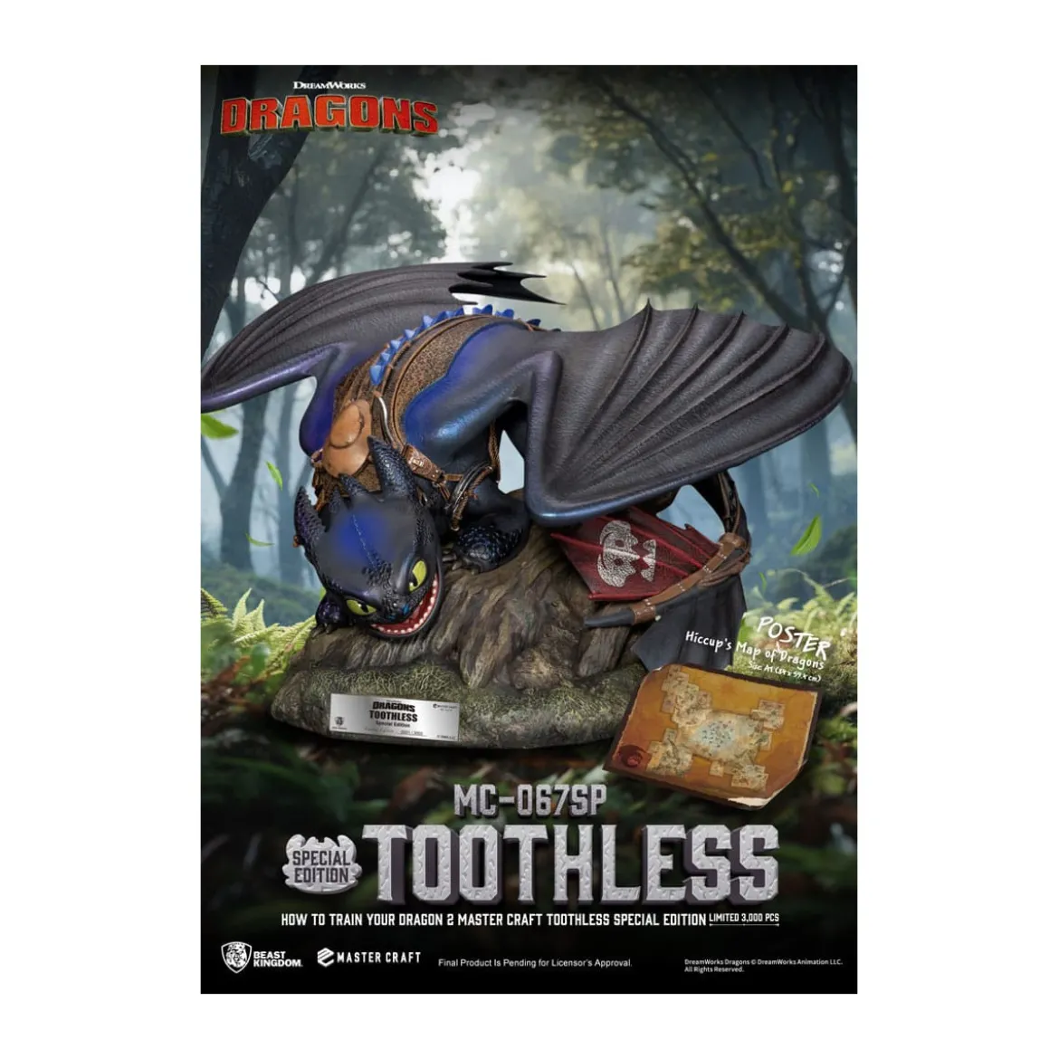 Beast Kingdom - How to Train your Dragon 2 - Mastercraft Toothless - Krokmou
