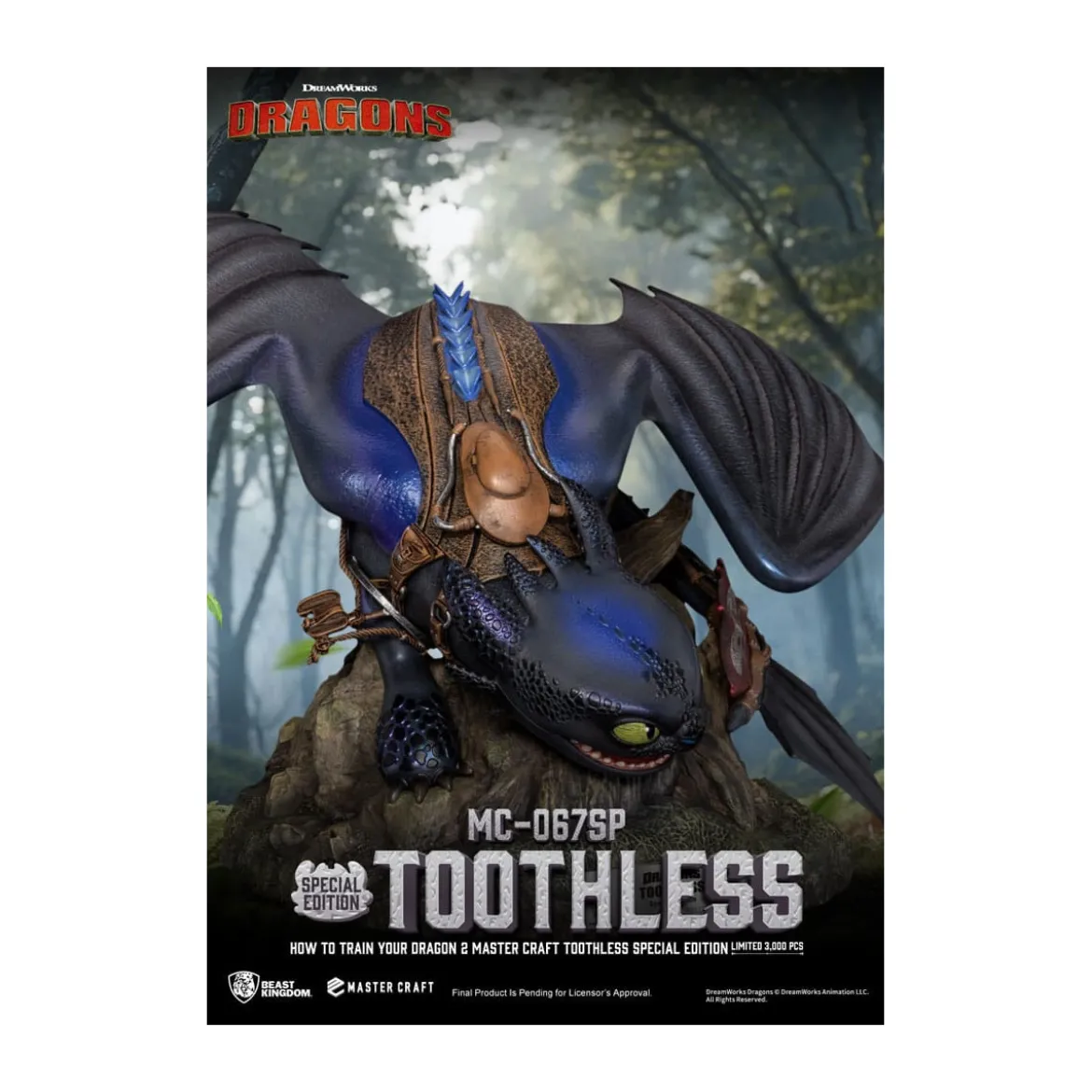 Beast Kingdom - How to Train your Dragon 2 - Mastercraft Toothless - Krokmou