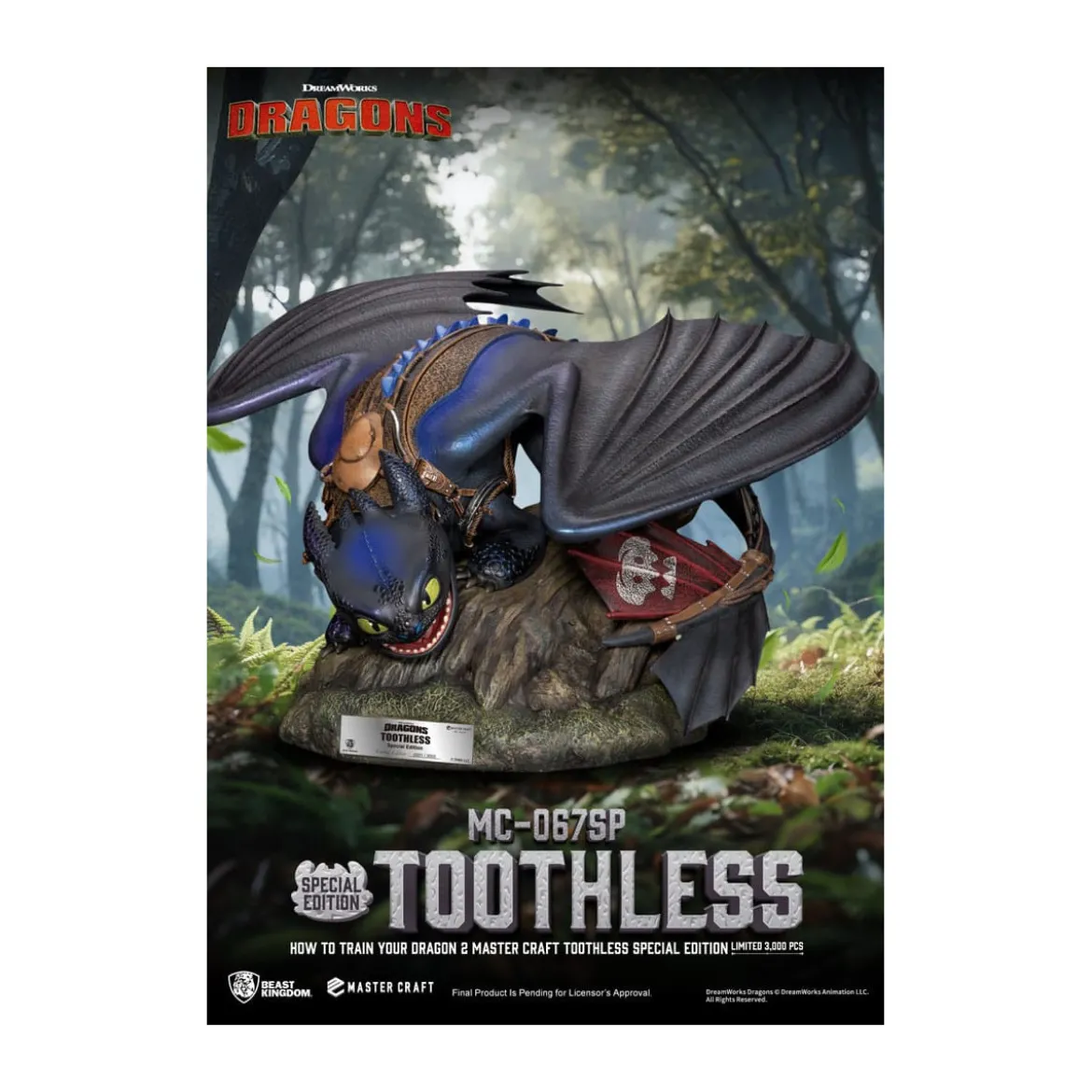 Beast Kingdom - How to Train your Dragon 2 - Mastercraft Toothless - Krokmou