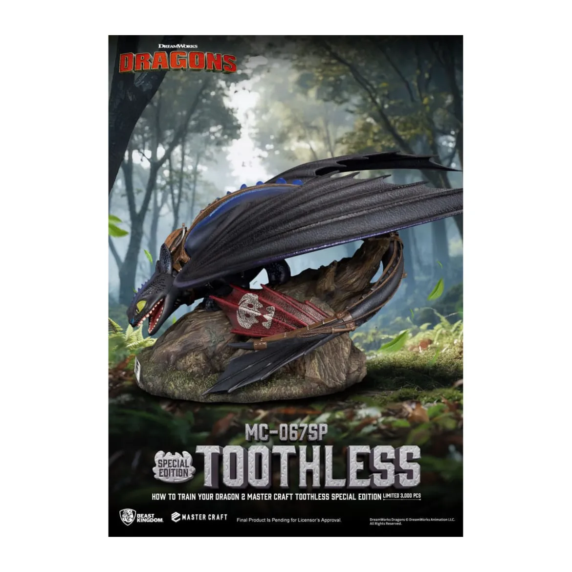 Beast Kingdom - How to Train your Dragon 2 - Mastercraft Toothless - Krokmou
