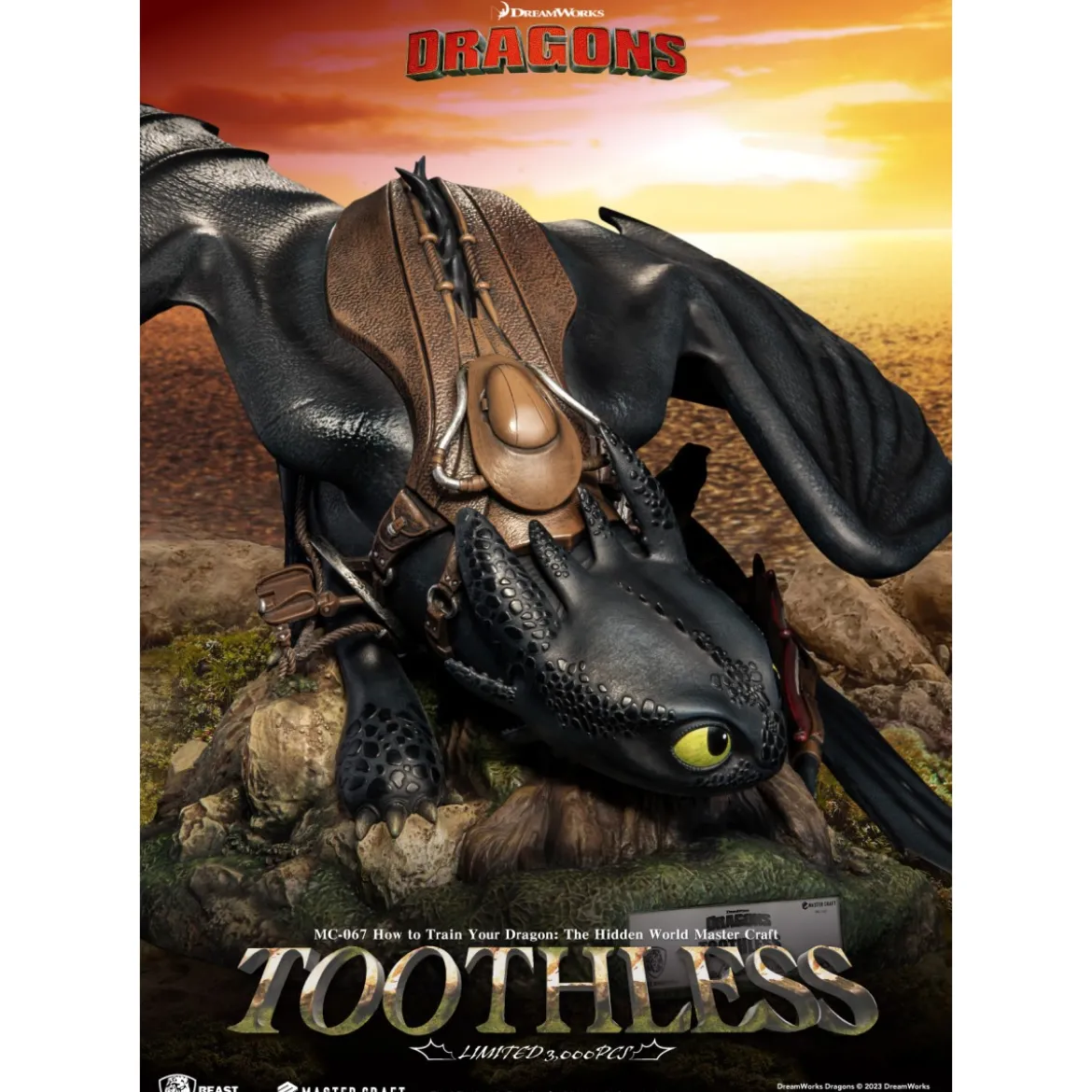 Beast Kingdom - How to Train your Dragon: The Hidden World Master Craft Toothless - Krokmou Dragons 2
