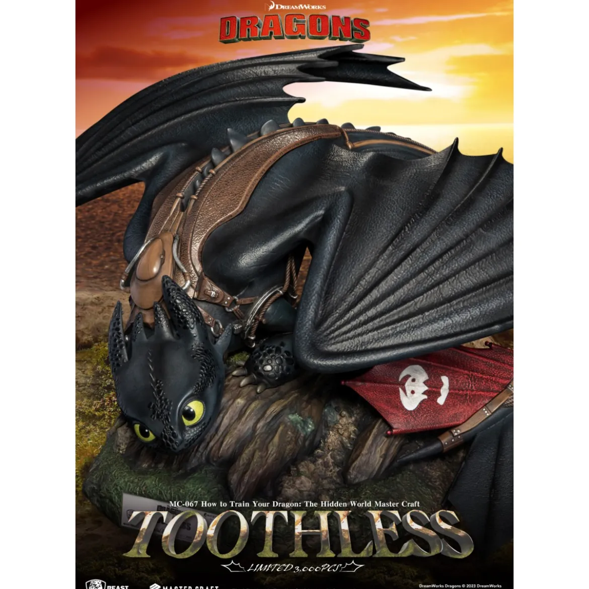 Beast Kingdom - How to Train your Dragon: The Hidden World Master Craft Toothless - Krokmou Dragons 2