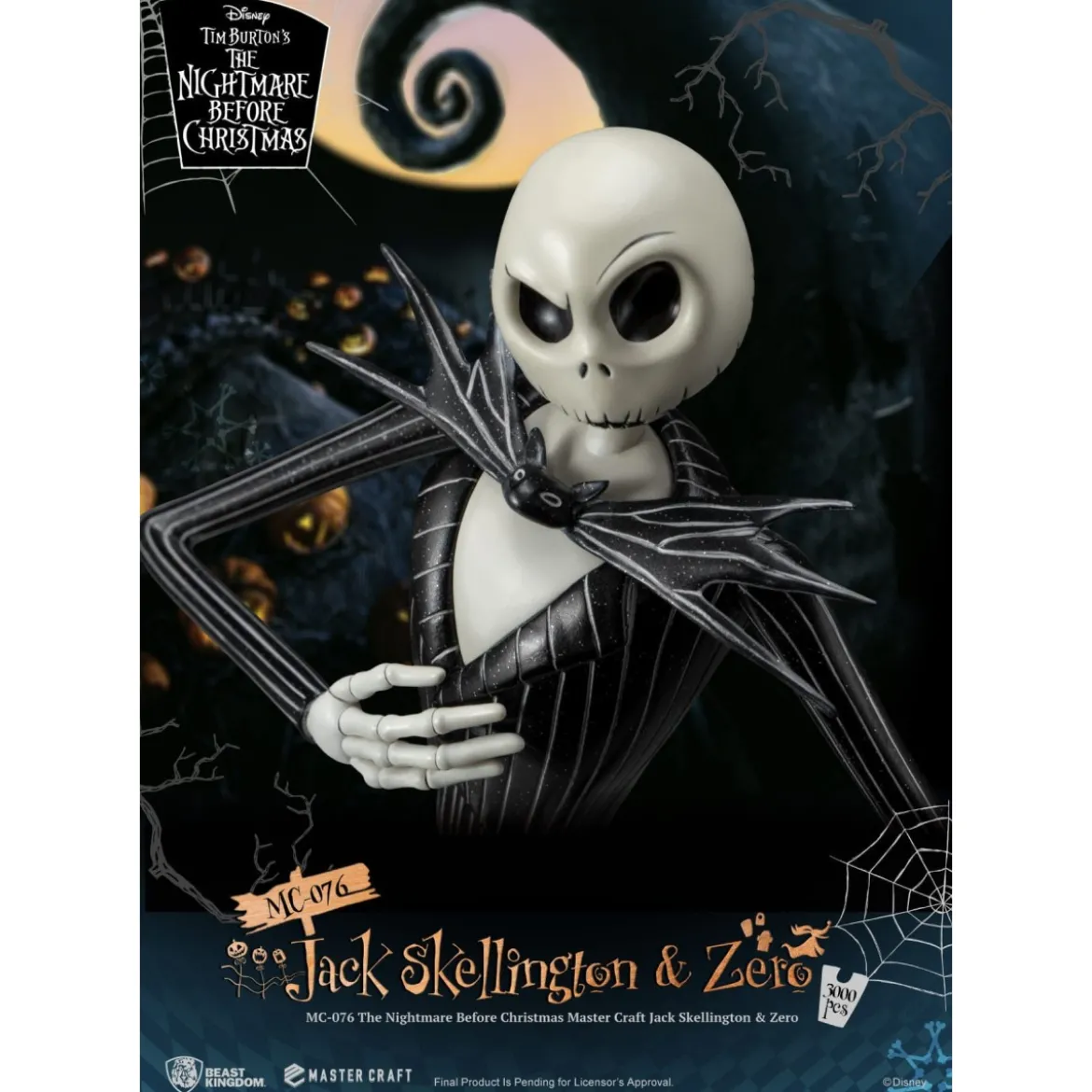 Beast Kingdom - L'Étrange Noël de monsieur Jack statuette Master Craft Jack Skellington & Zero