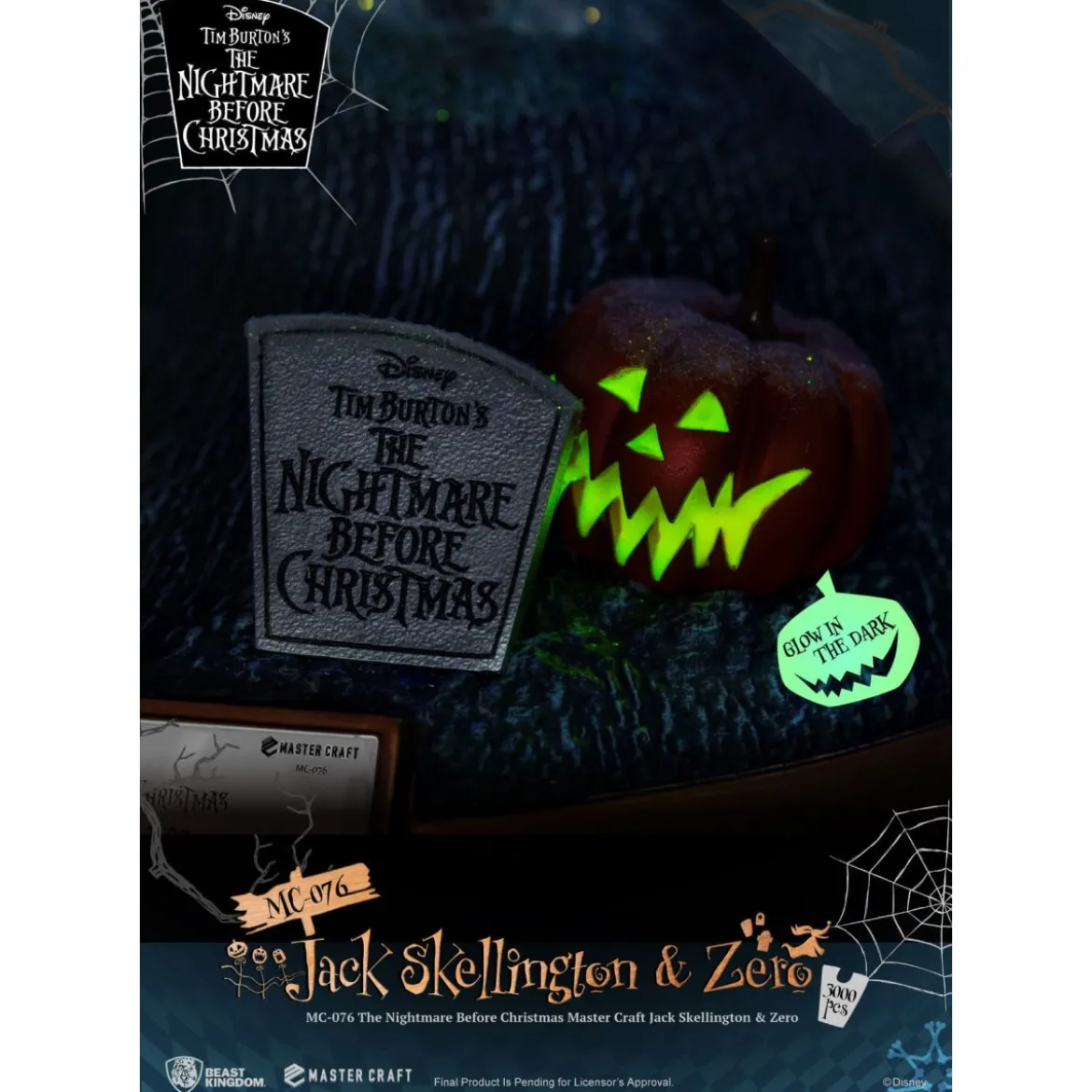 Beast Kingdom - L'Étrange Noël de monsieur Jack statuette Master Craft Jack Skellington & Zero