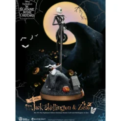 Beast Kingdom - L'Étrange Noël de monsieur Jack statuette Master Craft Jack Skellington & Zero