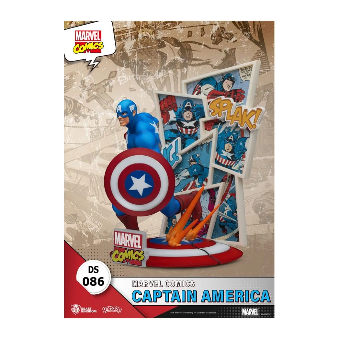 Beast Kingdom Marvel Comics Diorama PVC - Captain America D-Stage