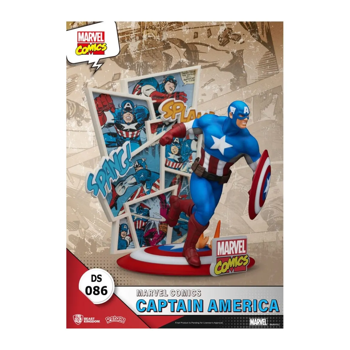 Beast Kingdom Marvel Comics Diorama PVC - Captain America D-Stage