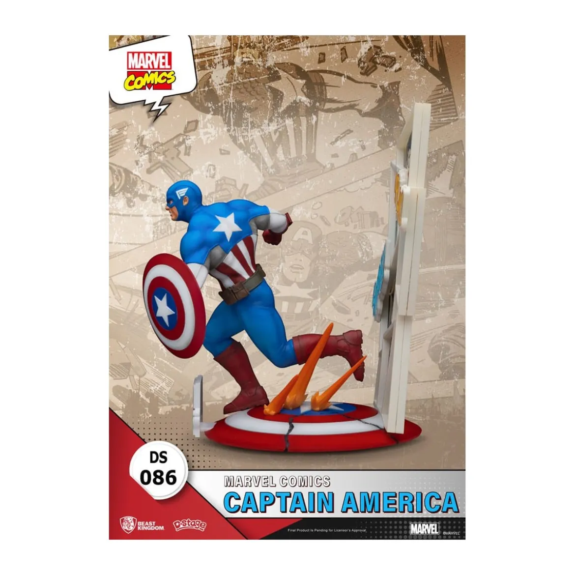 Beast Kingdom Marvel Comics Diorama PVC - Captain America D-Stage