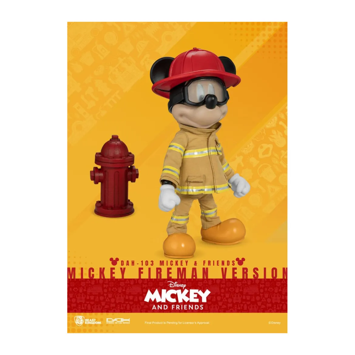 Beast Kingdom - Mickey & Friends - Mickey Fireman Ver. figurine Dynamic Action Heroes 1/9