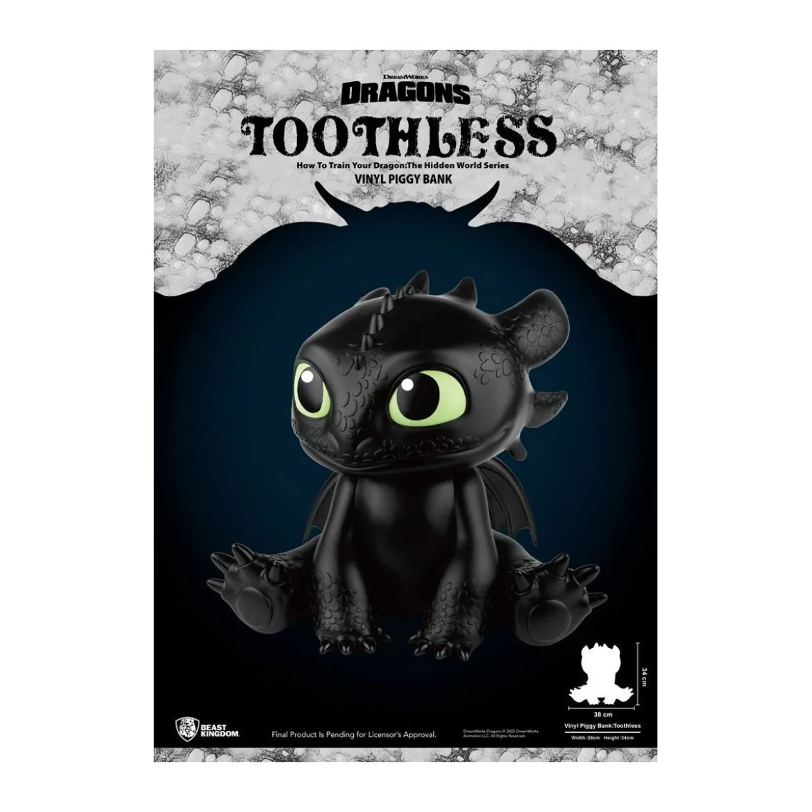 Beast Kingdom Tirelire geante Toothless Crocmou - How to train your Dragon