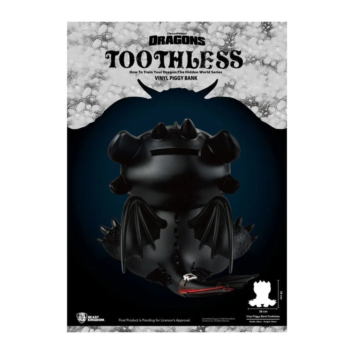 Beast Kingdom Tirelire geante Toothless Crocmou - How to train your Dragon