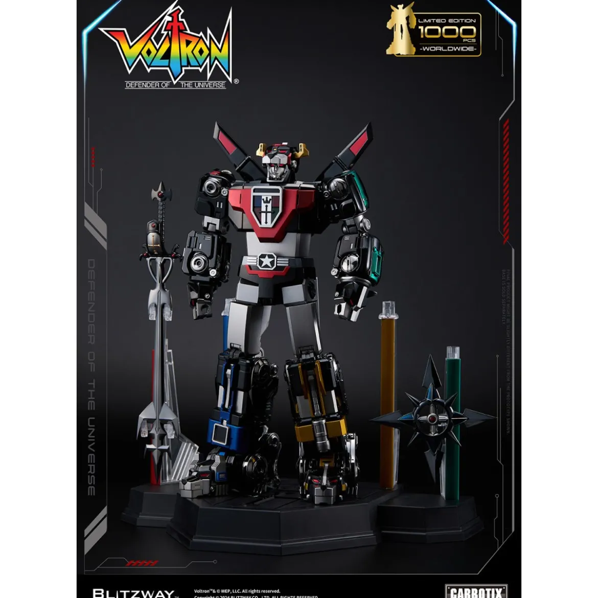 Blitzway - BLACK VOLTRON - Voltron: Defender of the Universe figurine Carbotix
