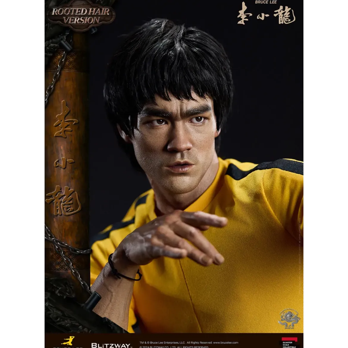 Blitzway - Bruce Lee Rooted Hair Ver. 1/4 - 50th Anniversary Tribute - le Jeu de la Mort