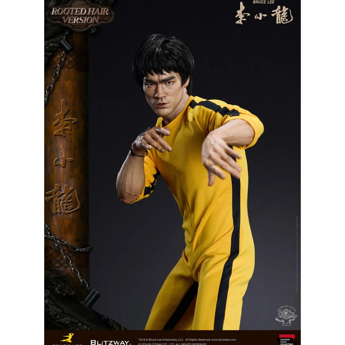 Blitzway - Bruce Lee Rooted Hair Ver. 1/4 - 50th Anniversary Tribute - le Jeu de la Mort