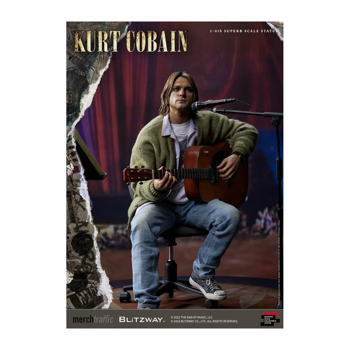Blitzway - Kurt Cobain statuette Superb Scale 1/4 Unplugged