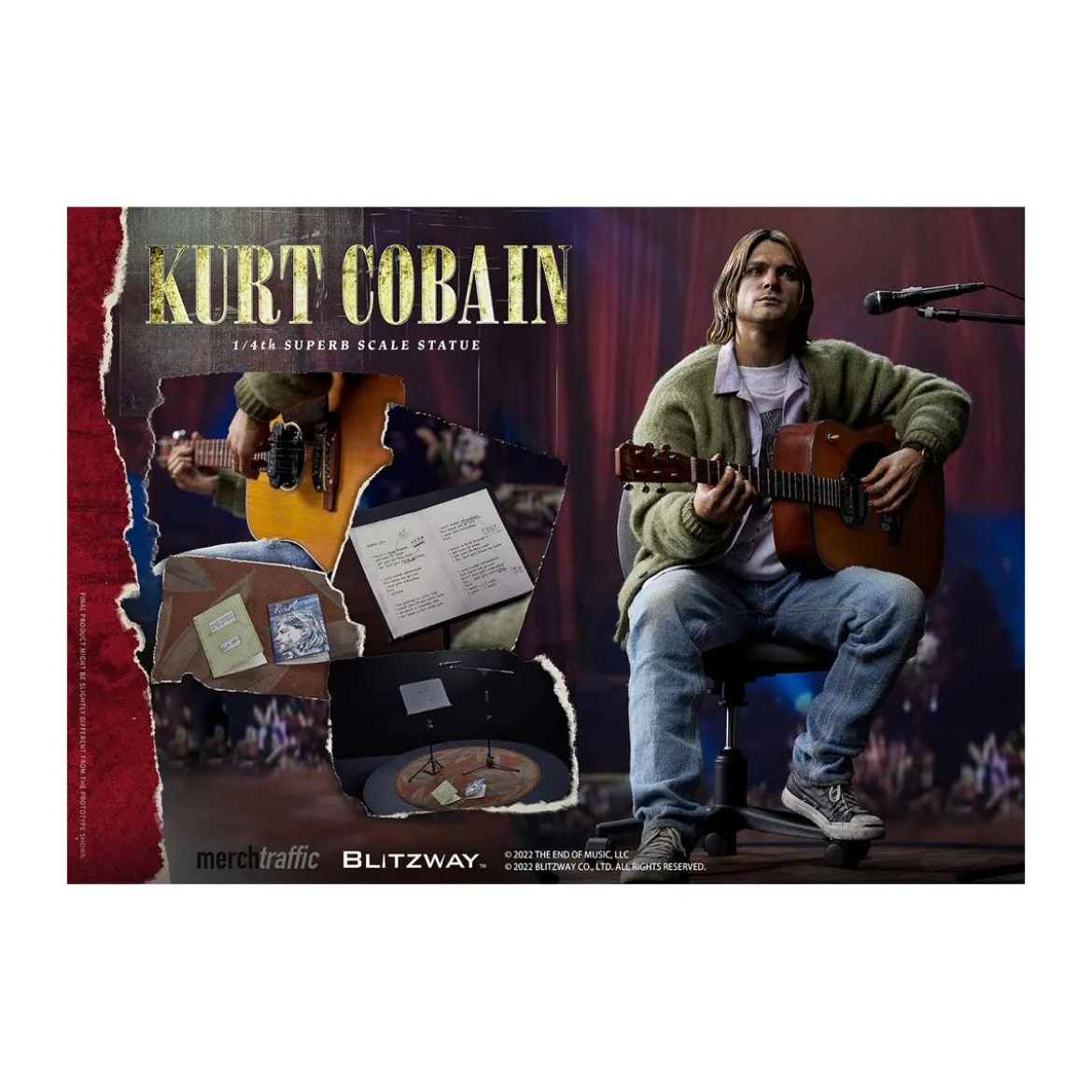 Blitzway - Kurt Cobain statuette Superb Scale 1/4 Unplugged