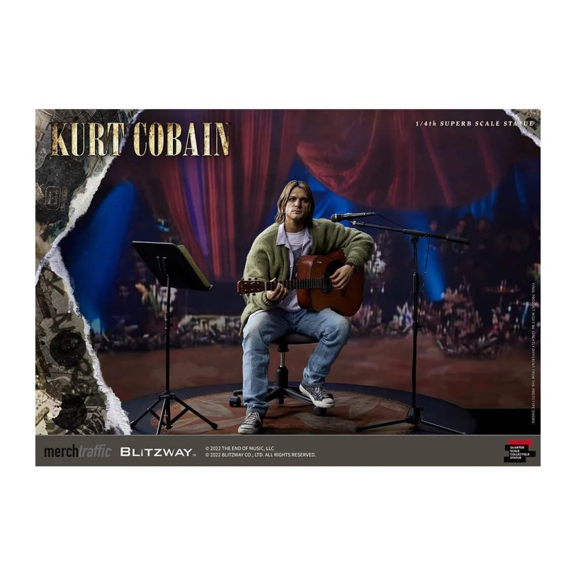 Blitzway - Kurt Cobain statuette Superb Scale 1/4 Unplugged