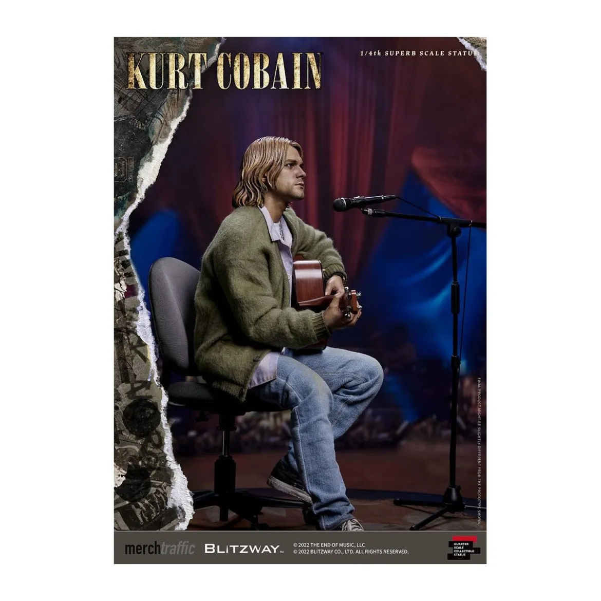 Blitzway - Kurt Cobain statuette Superb Scale 1/4 Unplugged