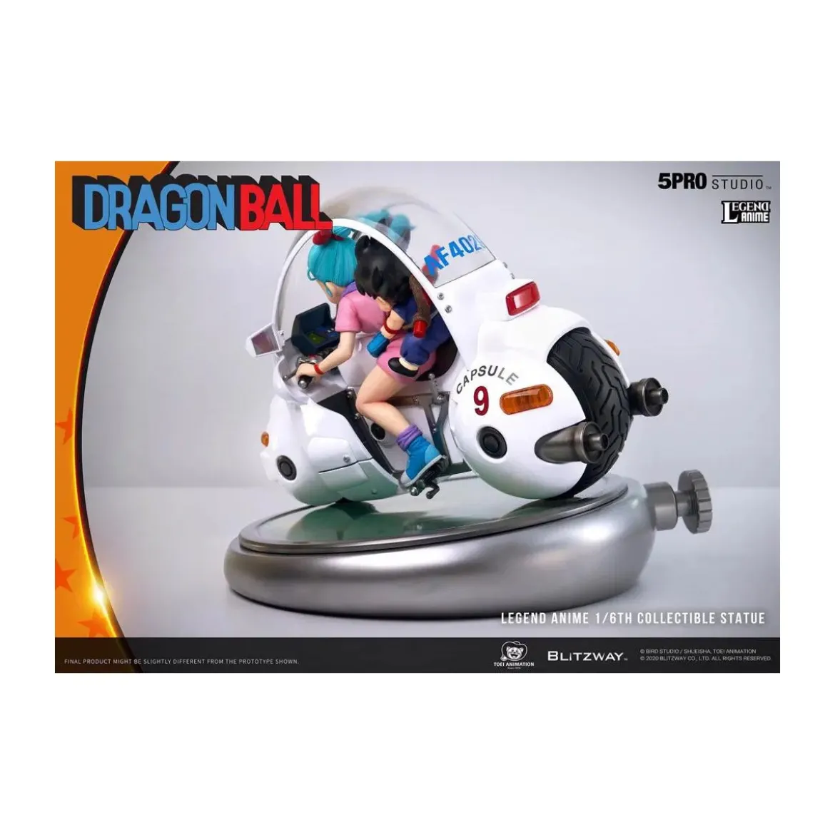 Blitzway X 5Pro Studio - Dragon Ball Bulma’s Capsule No.9 Bike statue 1/6
