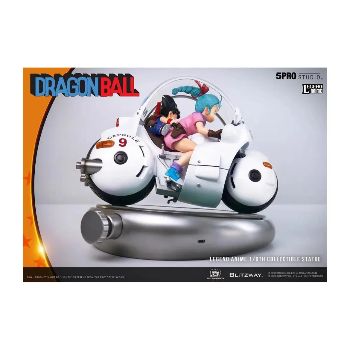Blitzway X 5Pro Studio - Dragon Ball Bulma’s Capsule No.9 Bike statue 1/6